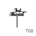 Cake topper "Just Married"