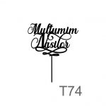 Cake topper " Multumim nasilor "