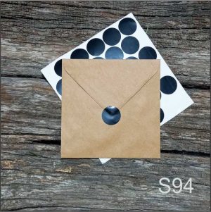 Stickere "Cerc"- Negru, set 30 buc