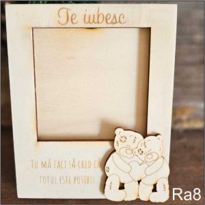Rama foto lemn – Te iubesc