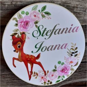 Cerc lemn autocolant Bambi