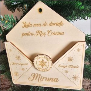 Plic personalizat pentru lista de dorinte catre Mos Craciun