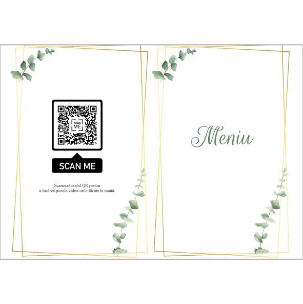 Meniu Nunta (cod QR poze/video)