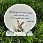 Decoratiune din lemn cu mesaj pentru Paste