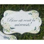 Pancarta "Bine ati venit" - Model verde 1