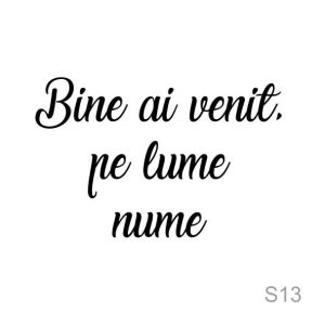 Stiker balon "Bine ai venit pe lume + nume"