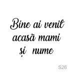 Stiker balon "Bine ai venit acasa mami + nume"